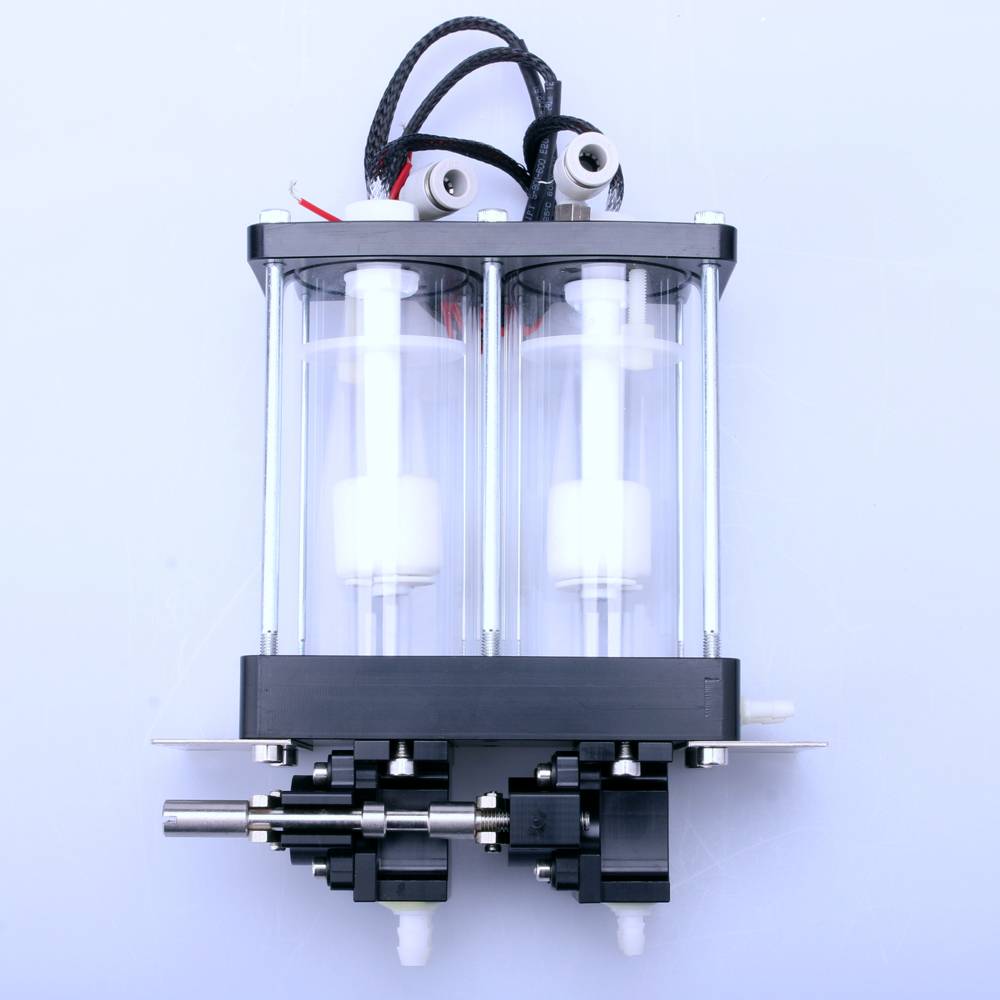 Double Glass Sub Tank 90mm POM Sub Tank with Circulation Double Valve