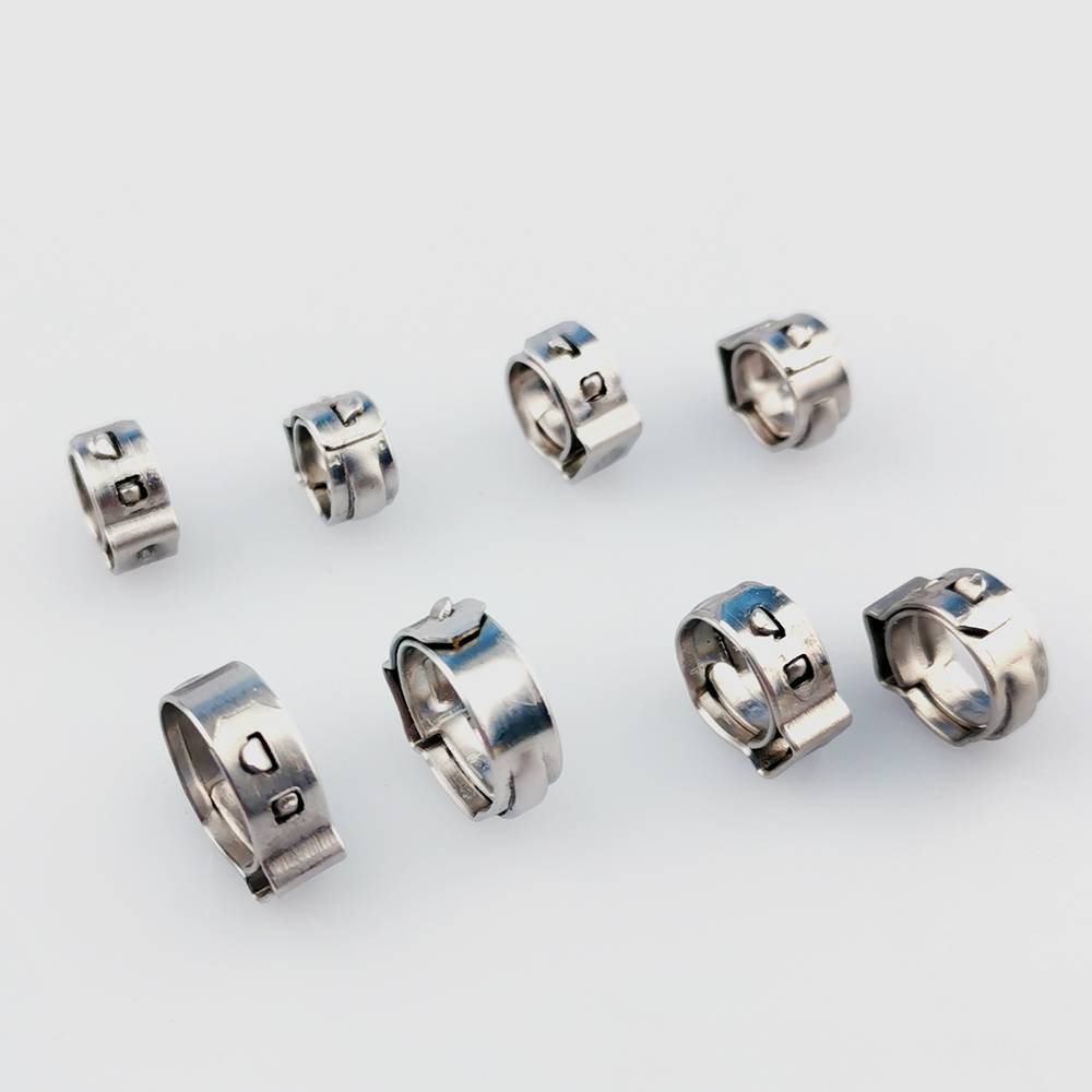 5mm/6mm/8mm Single Ear Stepless Hose Clamp Stainless Steel Hose Clamp