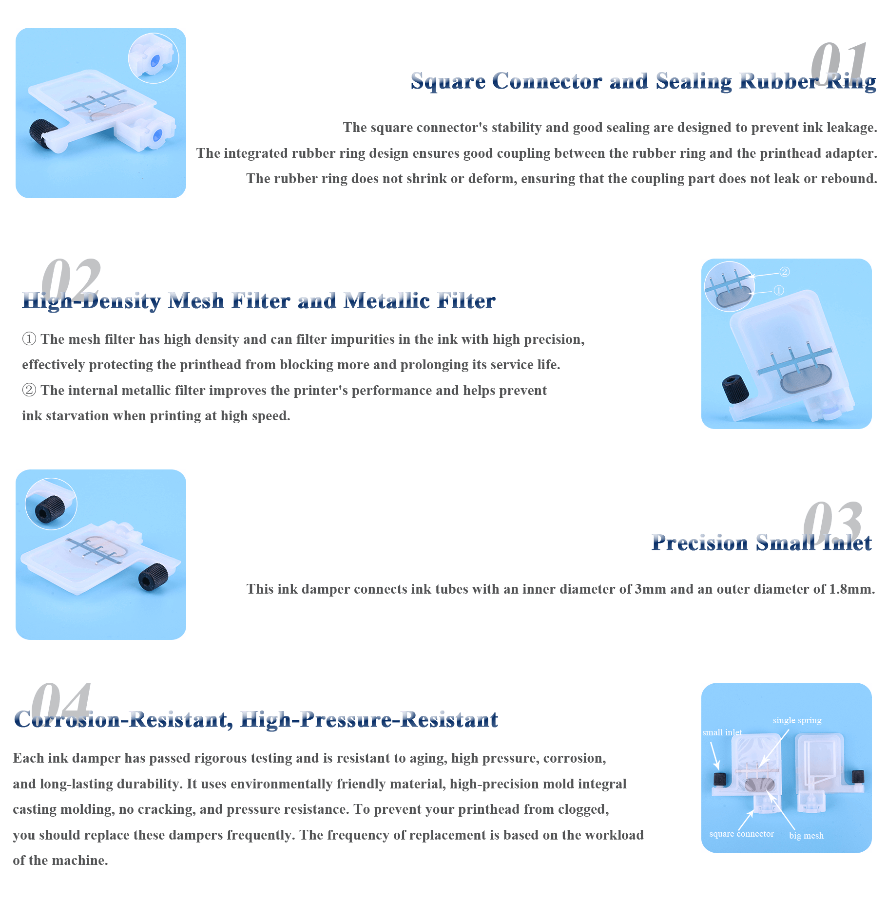 Big Ink Damper for DX5 Printheads