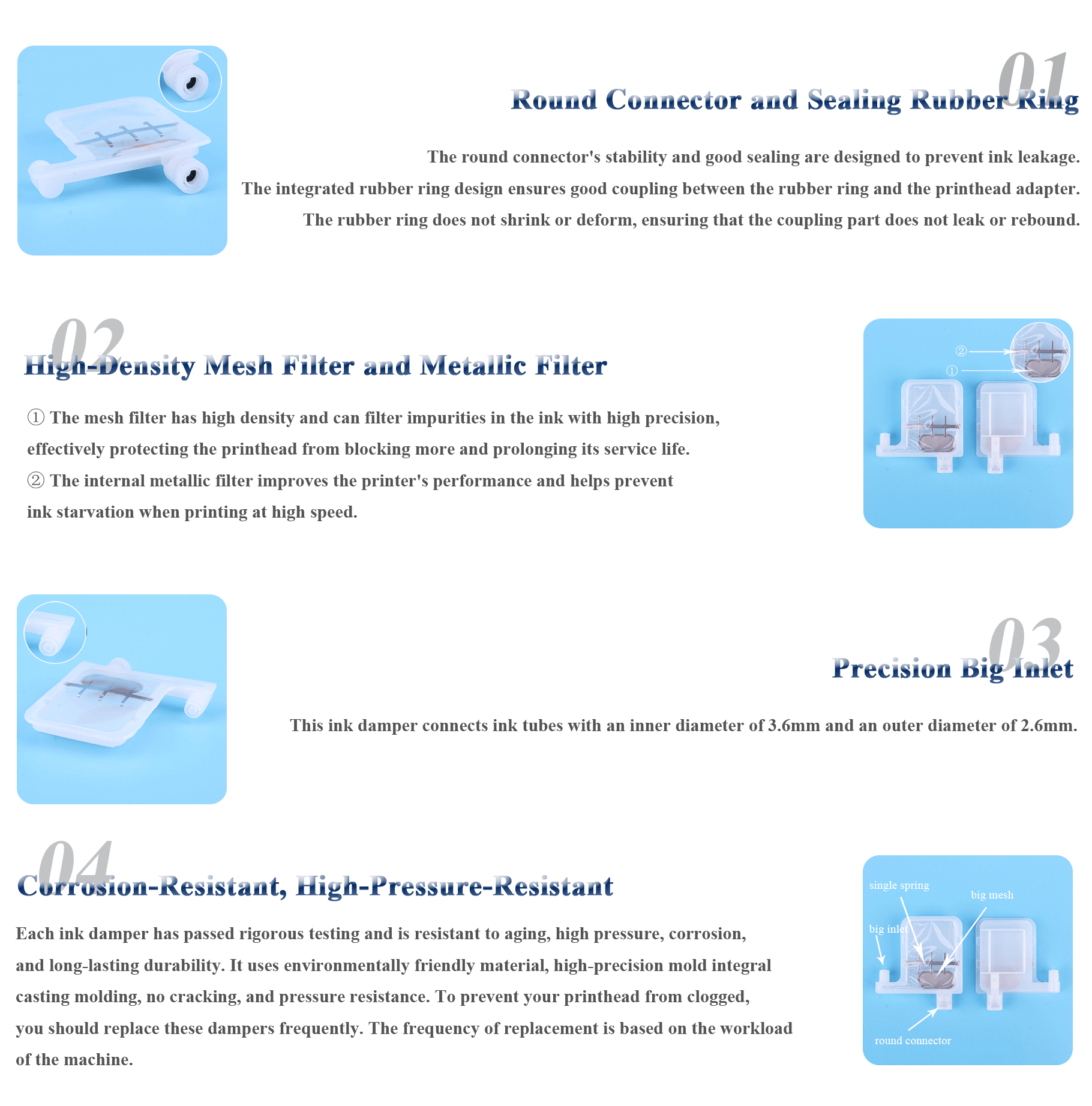 DX5 Printer Damper for Eco-Solvent Ink