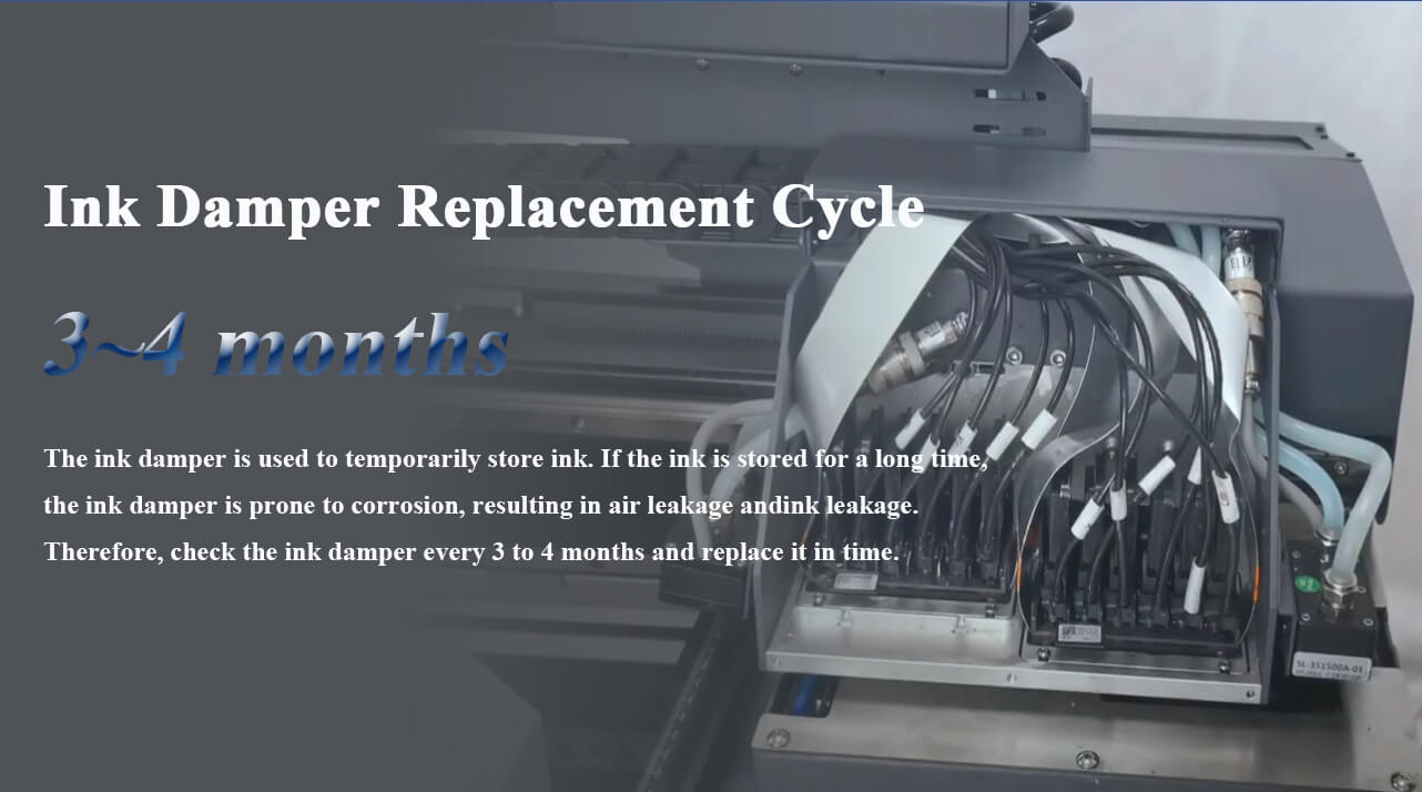 DX5 UV ink damper replacement cycle