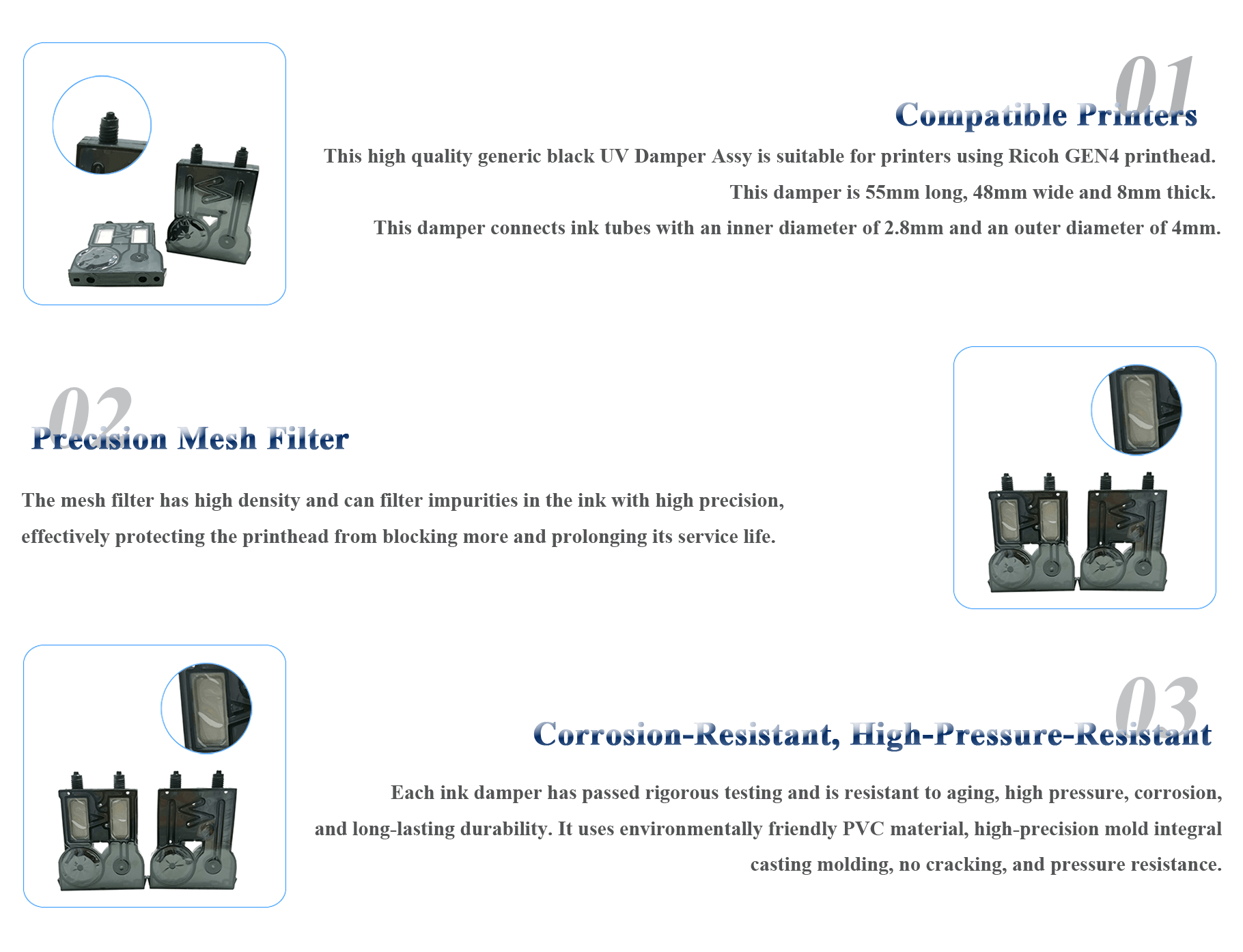 Ricoh Gen4 UV ink damper