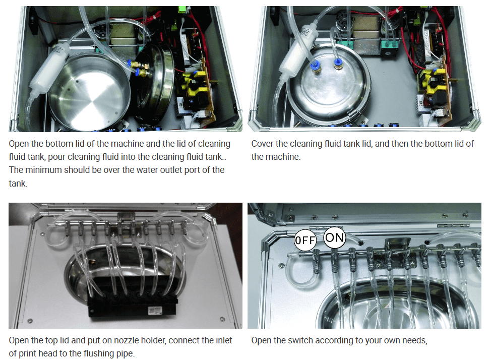 printhead cleaning with a ultrasonic cleaner