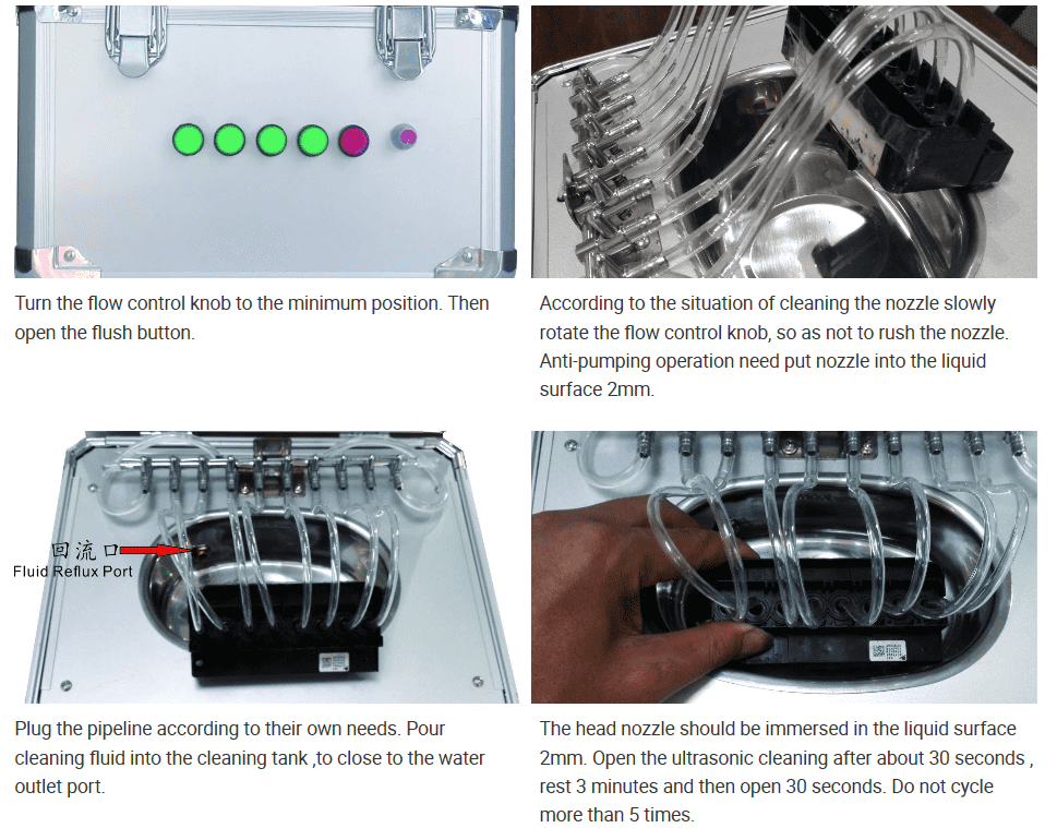 printhead cleaning with a ultrasonic cleaner 2