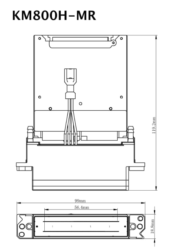Konica KM800H-MR printhead structure