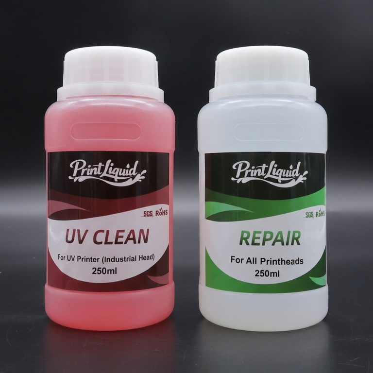 UV industrial printhead cleaning solution + repair solution