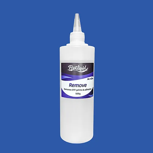 PrintLiquid Remove Fluid (DTF Prints & Adhesive) — Textile printer cleaning consumable for DTG, DTF, sublimation or reactive ink chemistry