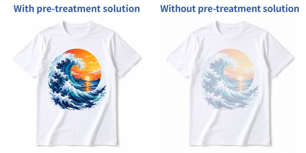 DTG pretreament liquid for light fabric