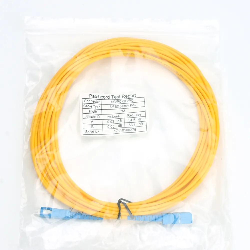 SC/PC Single Mode Simplex Optical Fiber Cable for Industrial Inkjet Printers