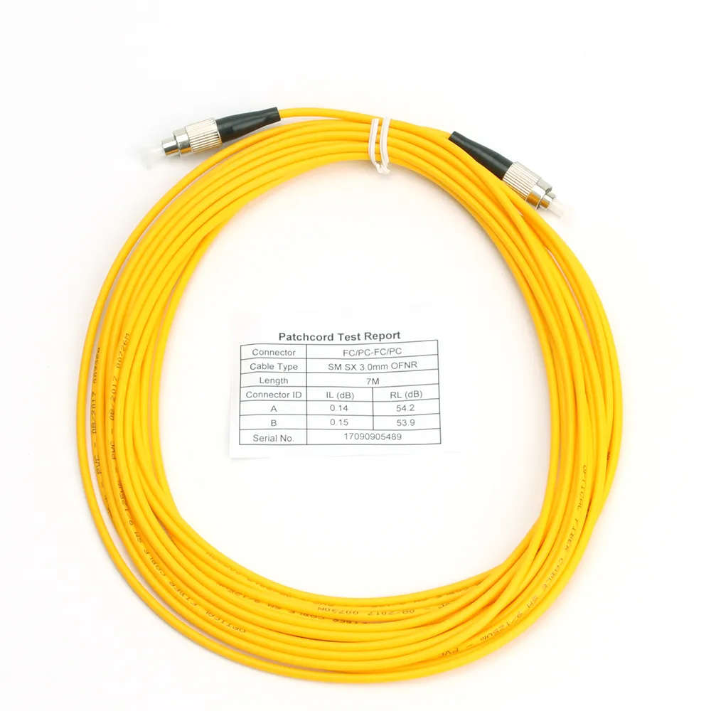 Single-Mode Simplex Fiber FC/PC-FC/PC Fiber Optic Patch Cord