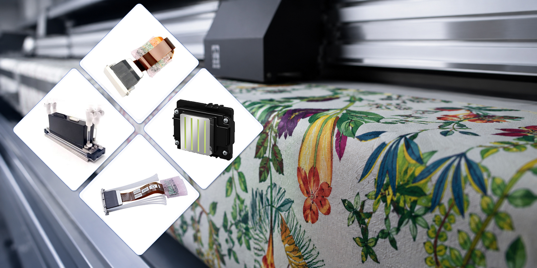 Textile printer print heads — Epson i3200-A1, XP600, Kyocera TEX2, Ricoh GEN5/6, Mimaki TS300P