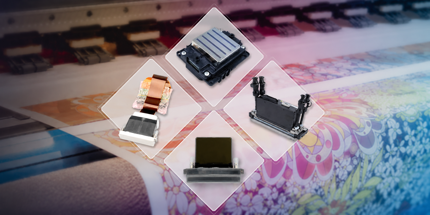 Print Heads for eco-solvent and solvent wide format signage printers